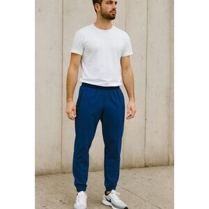 Lululemon Blue Black Gym Casual Surge Jogger Pants Trousers   Mens Size Large